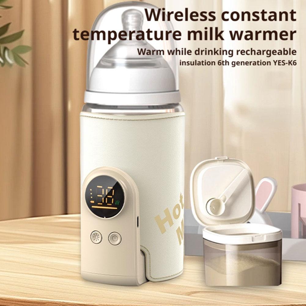 USB Multifunctional Baby Feeding Bottle Warmer Intelligent Constant Temperature Control Built-in High Capacity Battery