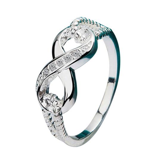 

Knot Promise Ring for Her Engagement Ring Cubic Zirconia Sparkling Wedding Band for Women Anniversary US 10