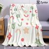 Mini Doodle Shapes Ultra Soft Sherpa Fleece Blanket Fluffy Warm Halloween Cozy Throw for Sofa Couch Bedroom Gift All Season