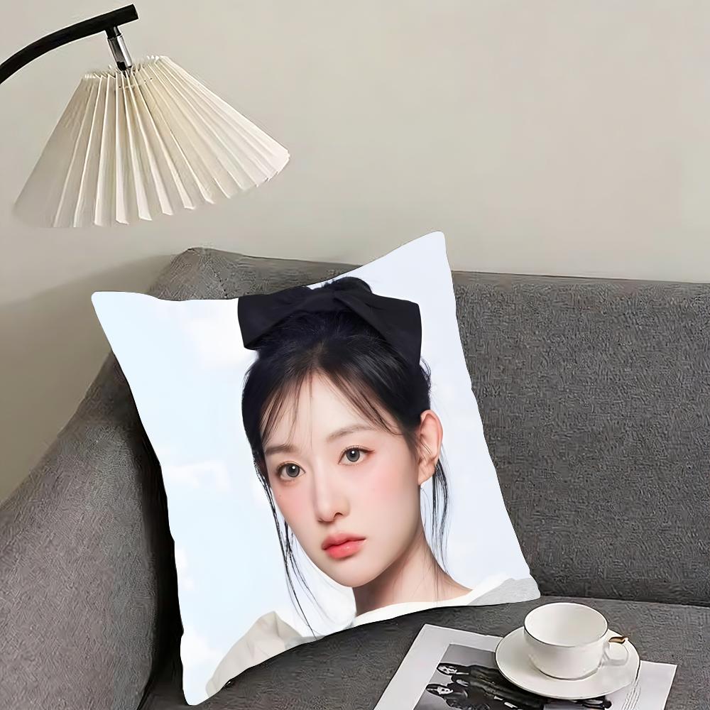 

Kim Ji Won Cushion Cover Reversible Plush Pillow Cover – For car, sofa, bedroom, perfect as a gift. 12x12Inch