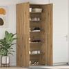 Shoe Cabinet with Shelf Brown 80 x 35.5 x 180 cm Engineered Wood