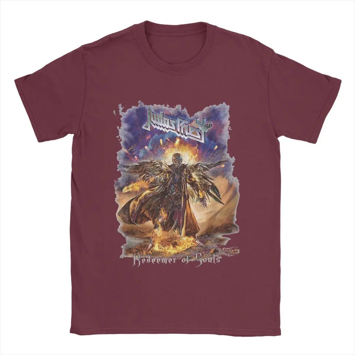 

Men s T-Shirt Judas Priest Fashion 100% Cotton Tees Short Sleeve T Shirts Round Collar Clothing Graphic XXXXXL бордовий