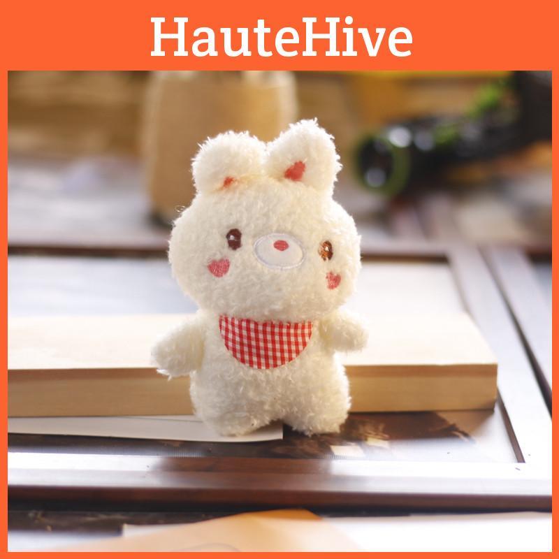 Adorable Plush Teddy Bear Keychain With Soft Pp Cotton Stuffing And Cute Bunny Charm