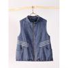 Women's Denim Vest Short Versatile Spring and Autumn New Loose Plus Size Vest Sleeveless Jacket
