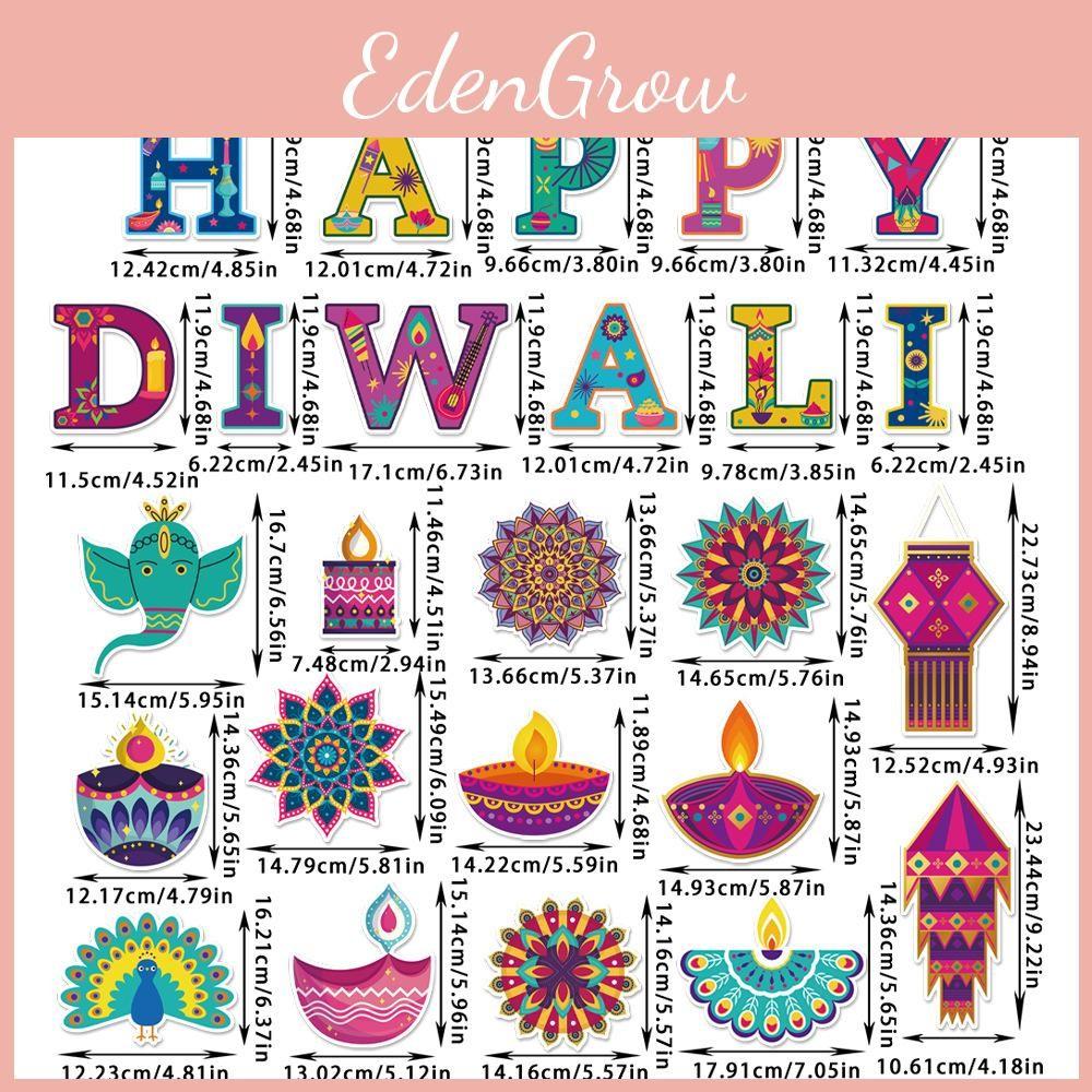 Themed Diwali Party Card Stickers Festival Scene Arrangement Props Decoration