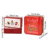 Cute Cartoon Christmas Candy Storage Box Tinplate Square Gift Box Xmas Candy Cookie Box Home Storage Large Capacity Metal Can