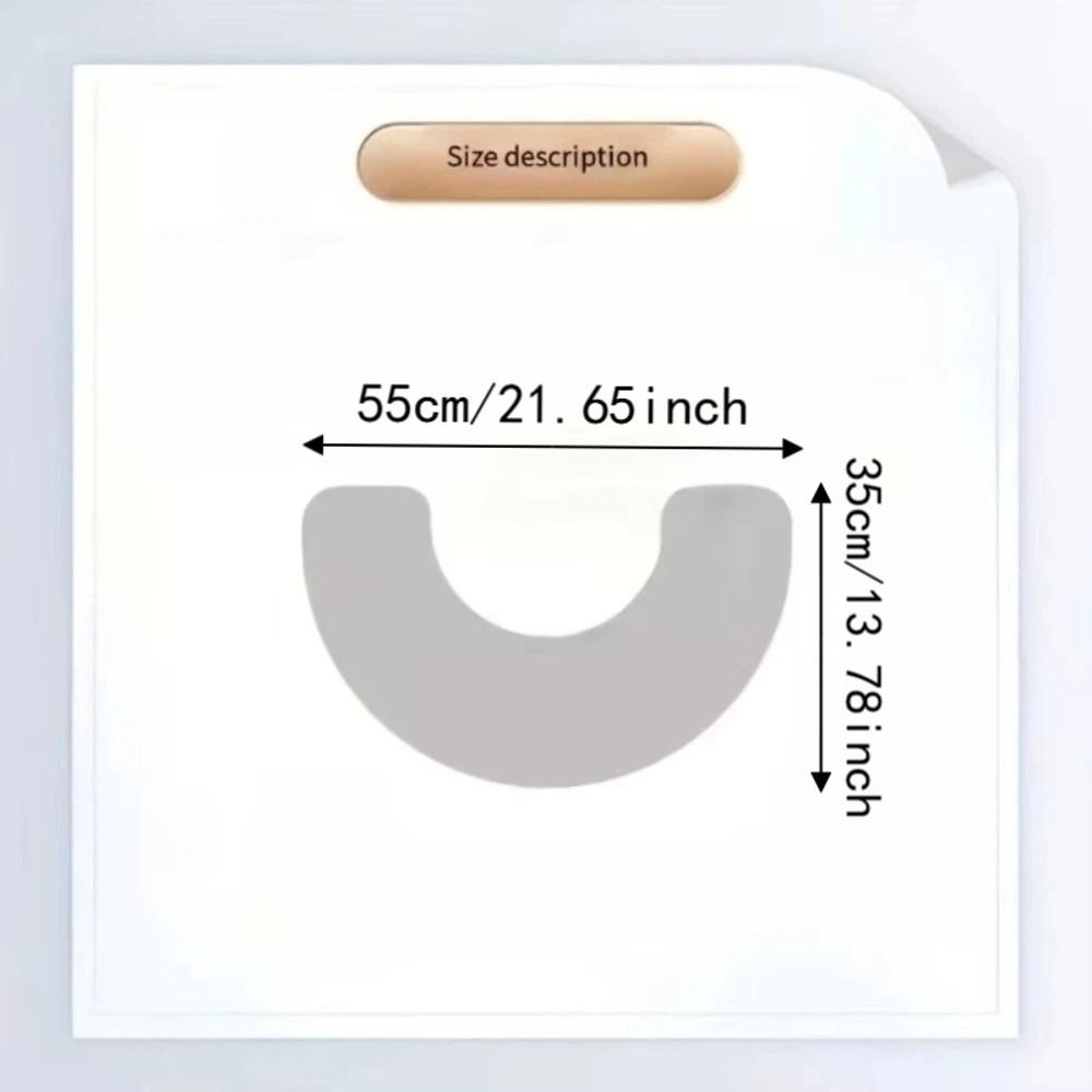Oil Painting Style U-shaped Toilet Mat Floral Pattern Anti Slip Floor Mat For Bathroom
