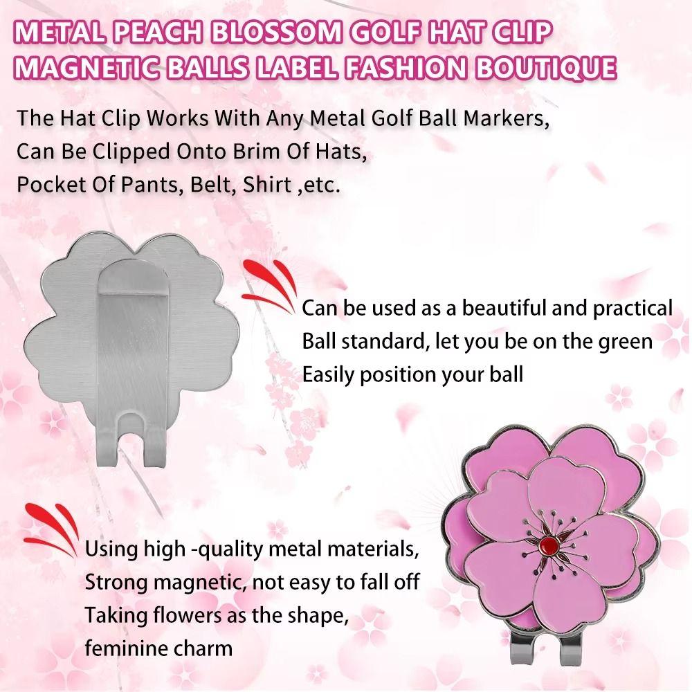 Durable Metal Golf Cap Clip Flower Shaped Golf Hat Marker Golf Ball Mark  Women Girls