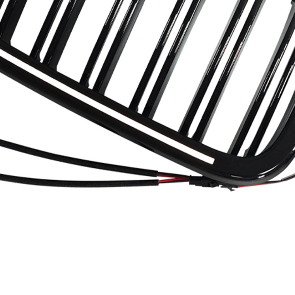 Black Front Bumper Kidney Grill Grille Fit X3 F25 2011-2014 Dual Line