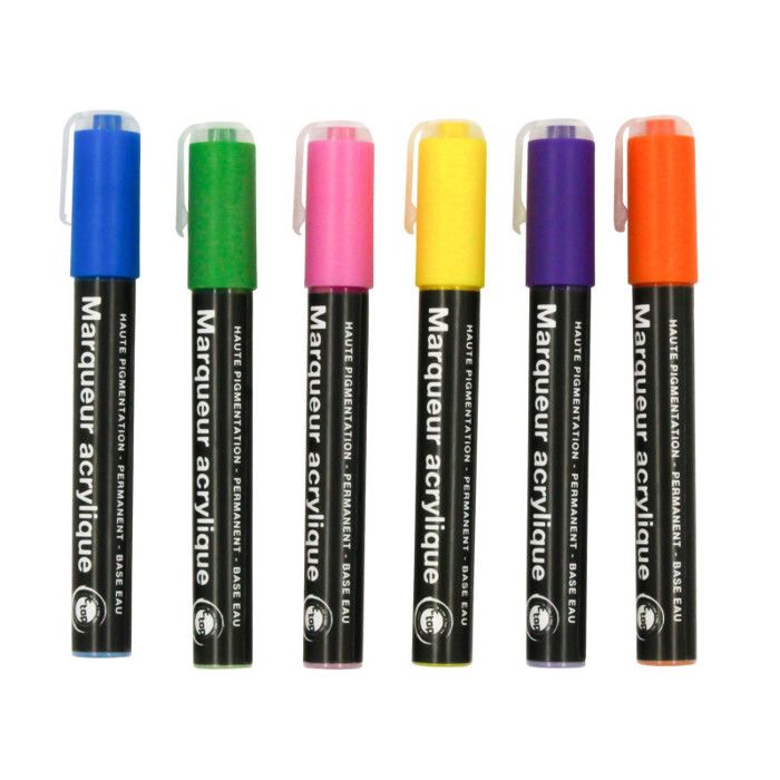 Marqueur peint - CTOP - Assorties - Haute pigmentation - Lot de 6 - Mixte