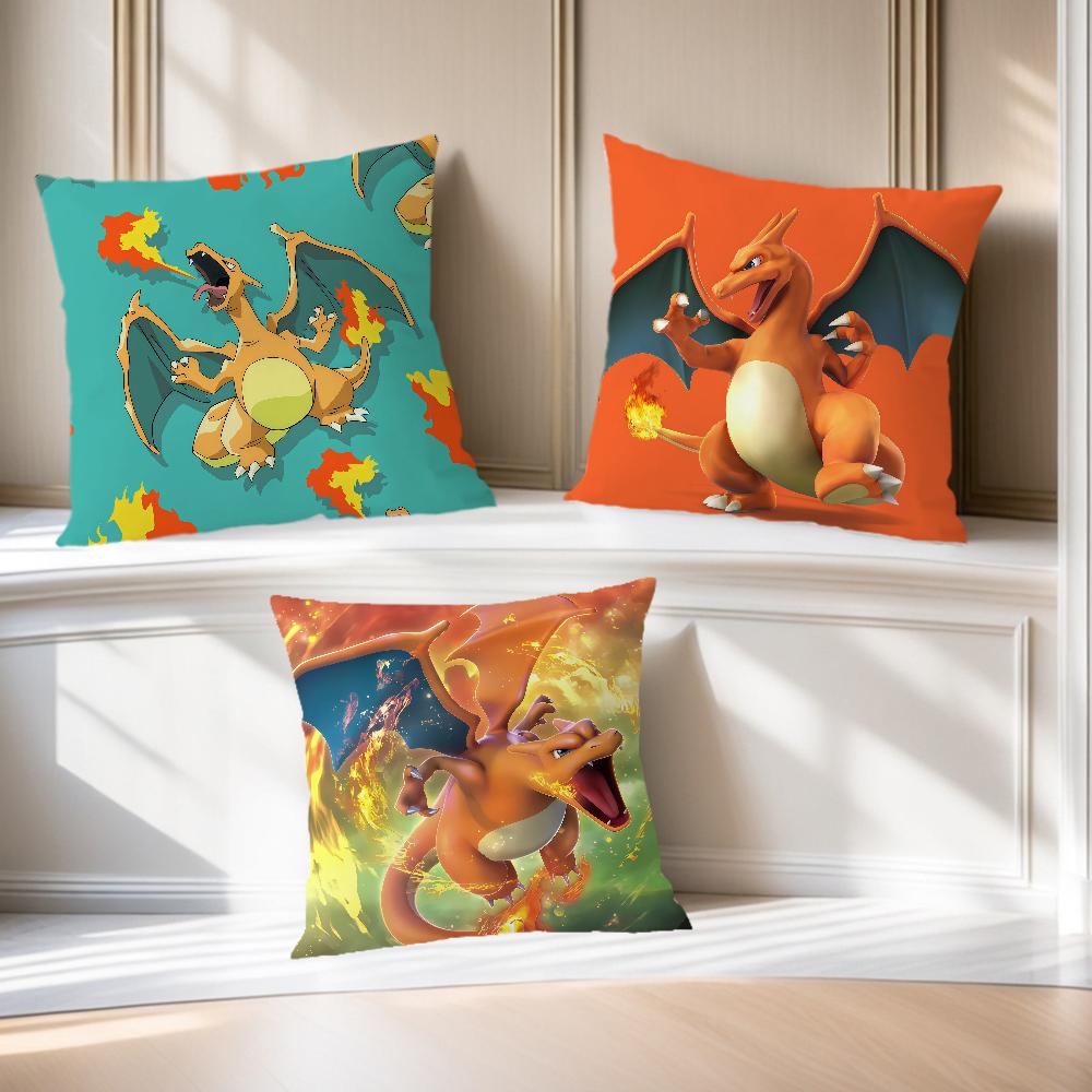 Cute Fanart C-Charizard Cool Cushion Cover Comfortable Soft Pillow Case for Sofa Living Room Home Office Decor Protective Covers