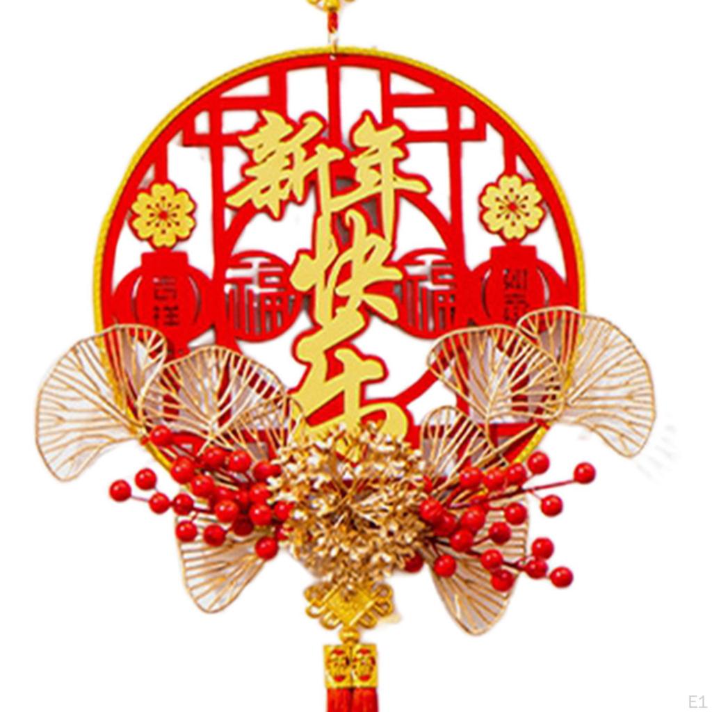 Chinese Year Decoration Party Supplies with Tassel Traditional Hanging Ornament for Tree
