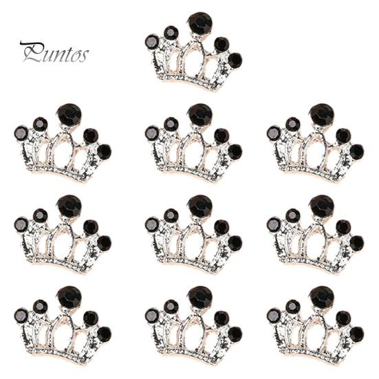 

10 шт., Золотая Корона, стразы, подвески для дизайна ногтей, ослепительные Ins, стильные аксессуары для маникюра, ювелирные изделия для ногтей I