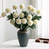 Silk Cloth Simulation Chrysanthemum Green Flower Onion Ball Branch Hydrangea Realistic Soft Home Decoration Photography Props