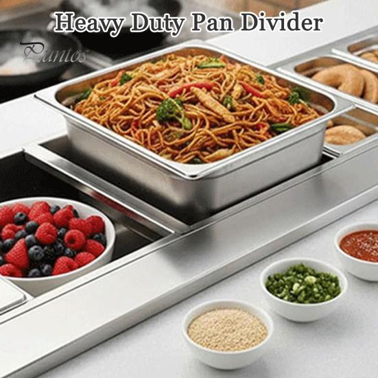 Kitchen Food Sink Support 4PCS Steam Table Adapter Bar, Commercial Grade Stainless Steel Professional Accessory Pan Divider, Prep for Hotel Restaurant
