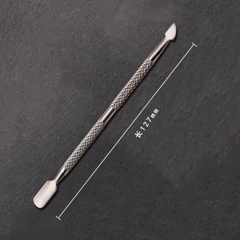 High-Grade Stainless Steel Double-Ended Cuticle and Polish Remover Tool: Large & Small Nail Art Pushers