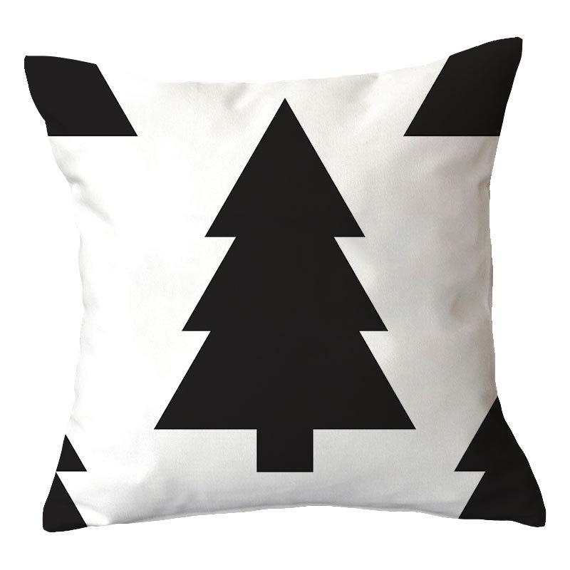 Simple New Blue Geometric Plush Pillowcase Home Fabric Sofa Pillow Cushion Cover