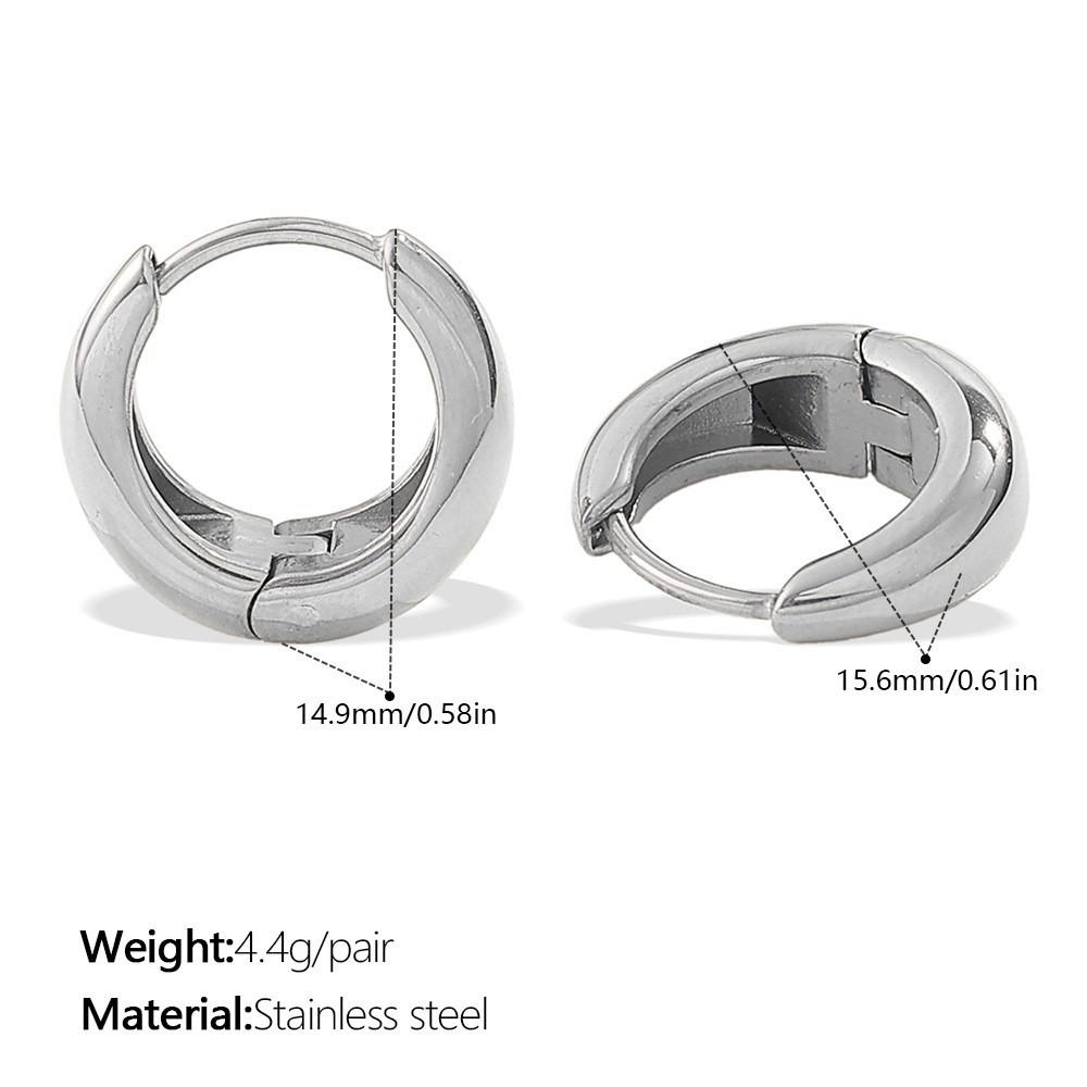 

Минималистичные геометрические серьги-кольца из нержавеющей стали с покрытием из 18-каратного золота - Женские украшения в стиле легкой роскоши, холодном стиле