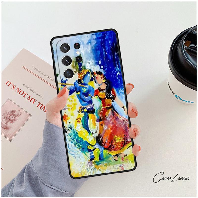 Lord Krishna Radha phone case For Samsung Galaxy S24 S25 S23 S22 Ultra Note 10 20 Plus S20 S21 FE Cover