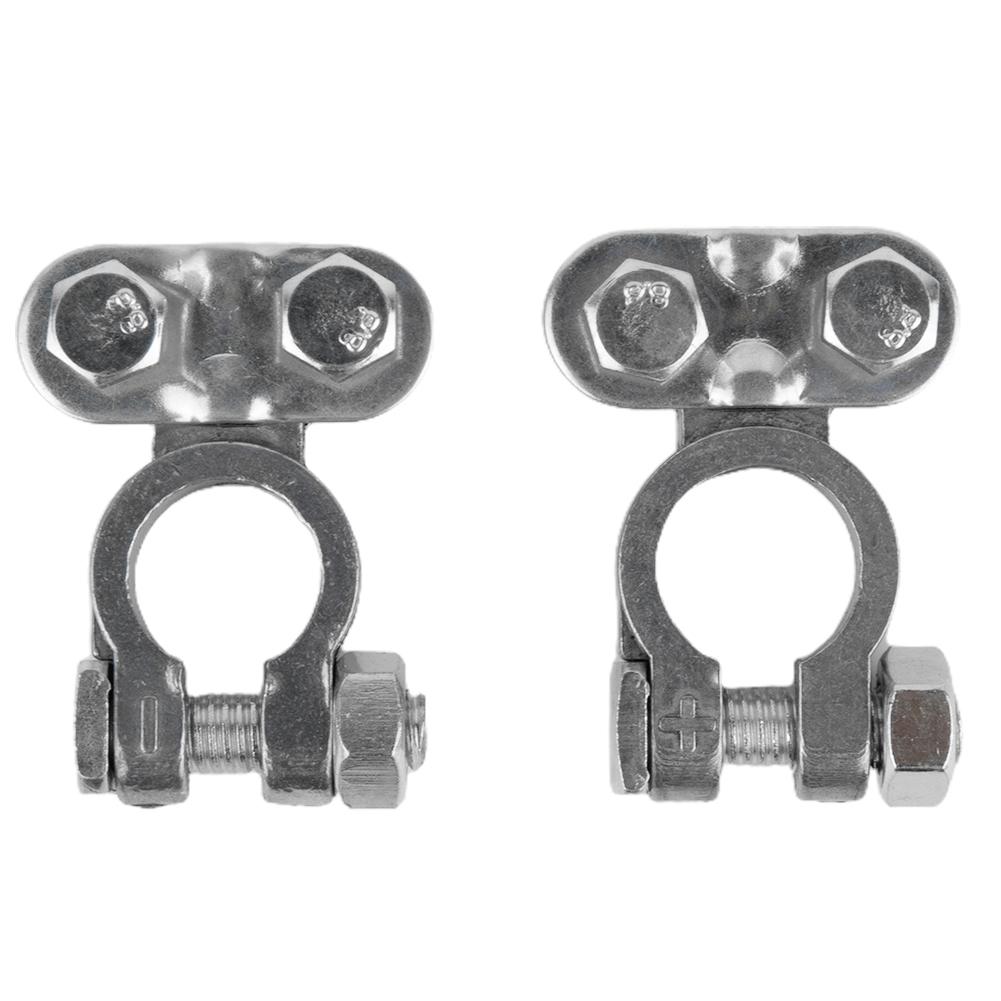 2Pcs Car Battery Terminal Clamps Boat Truck Battery Terminals Connectors Clip 12V Conductive Caps For Car Van Caravan Motorhome