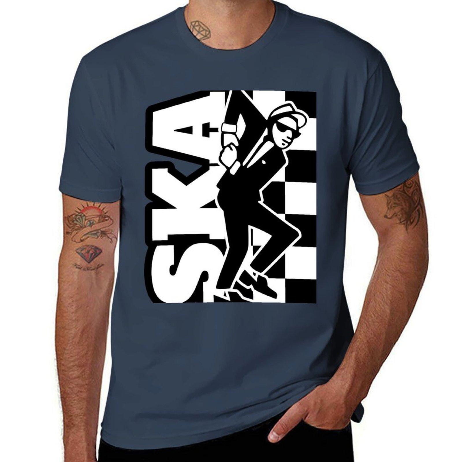 

SKA T-Shirt man t shirts cotton t shirt for man t shirt man plain T-Shirt L