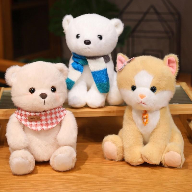 Adorable Teddy Bear Plush Toy With Cute Scarf For Kids Perfect Gift Idea