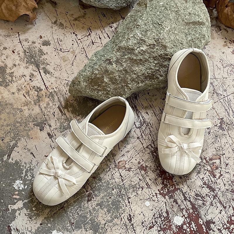 Fashion 2025 New Spring Mary Jane Cross Strap Flats Shoes Women Fashion Elegant Round Toe Ladies Comfort Soft Sole Ballerinas Shoes