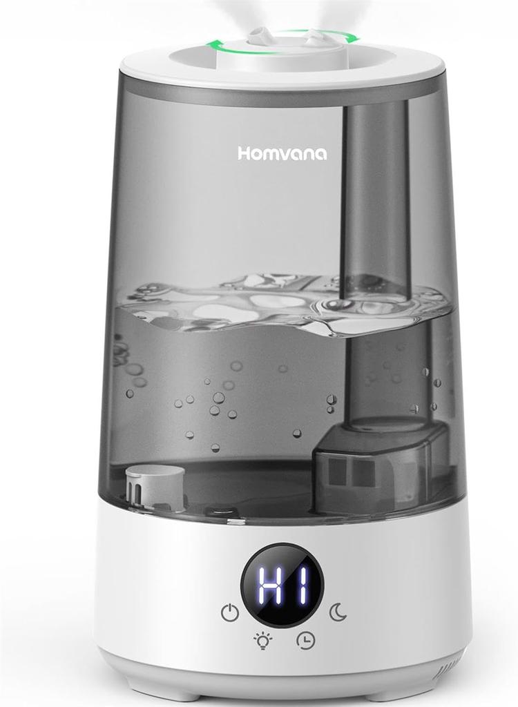 Homvana Air Humidifier for Bedroom 36 L 360° Cool Mist 34 H