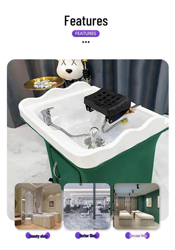 Shampoo Basin Head Therapy Device for Hair Care and Salon Massage