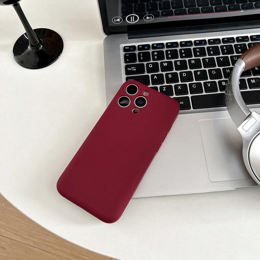 For Apple 16 ProMax Solid Color Phone Case for IPhone 15 All Inclusive Anti Drop 14 in Card Soap Case