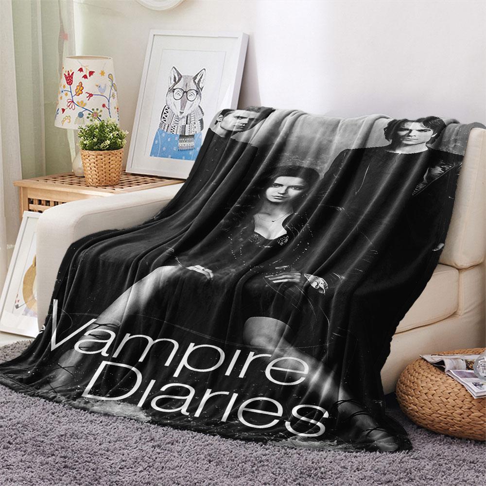 1PC The Vampire Patterned Flannel Blanket Suitable For All Seasons for Home Decor Warmth and Comfort Gifts Holiday Present
