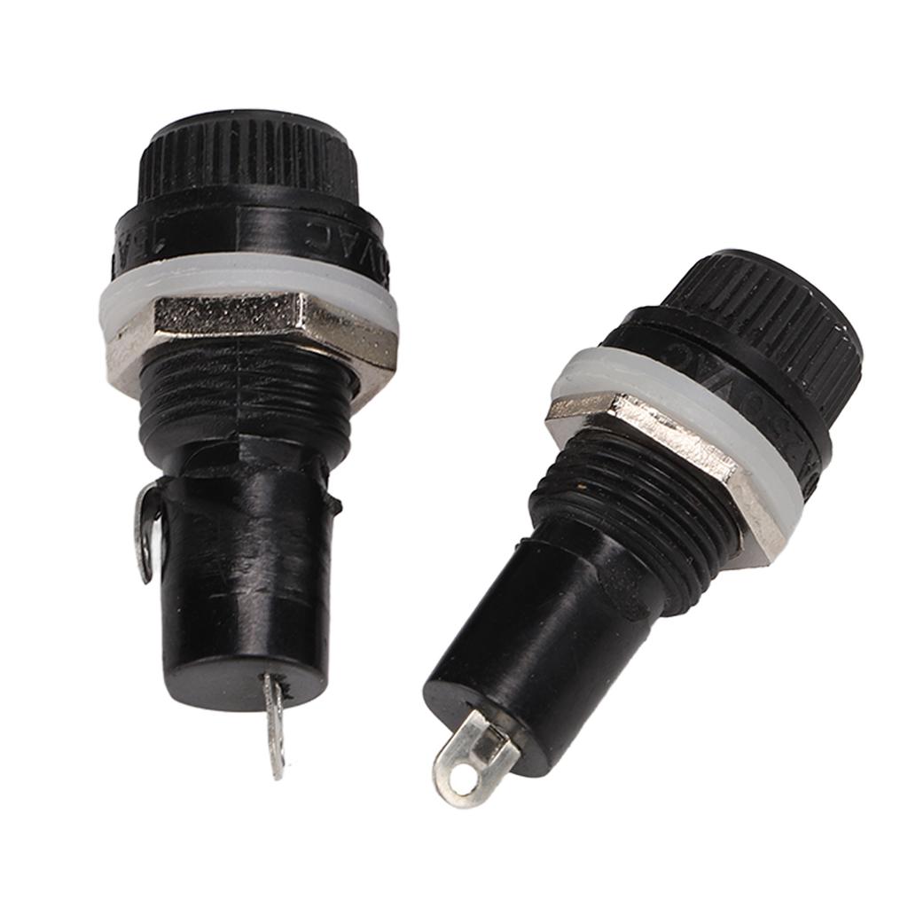 100pcs 5x20mm Fuse Holder 10A 250V Electrical Panel Mounted Fuse Holder for Electronic Equipment
