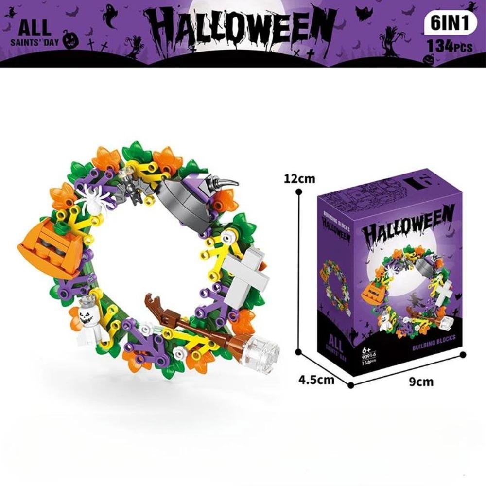 TOYLINX DIY Model Halloween Series Building Block Set Pumpkin House Educational Building Block Toy Children Gifts Decoration