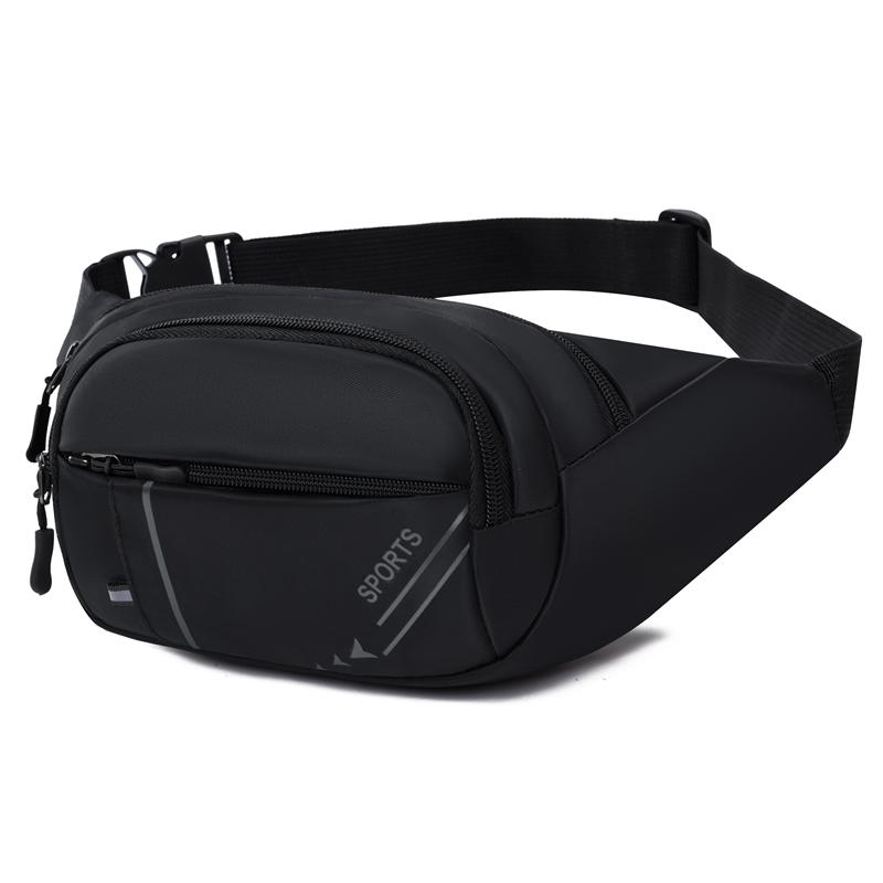 Anti-Theft Men's Waist Bag - Slim Fit Fanny Pack, Waterproof Sports Phone Pouch, Multi-Layer Secure Bum Bag for Running & Travel