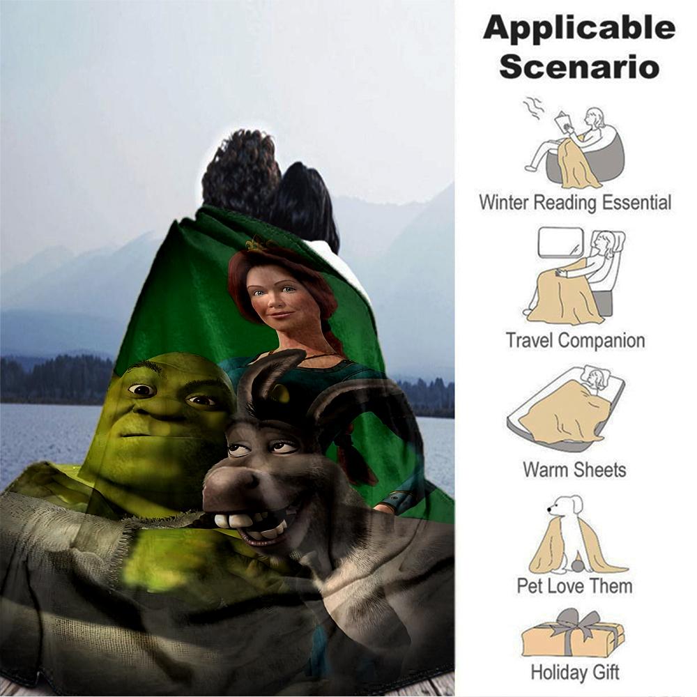 Shrek'S Royal Adventure Blanket Soft Throw Blanket For Home Bedroom Bed Sofa Travel Office Solid Christmas Blanket