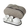Chinese ink and wash Dehua white porcelain Kung Fu tea set business office gift box suet jade business gift portable ceramics