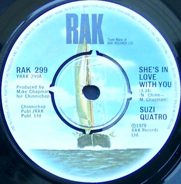 7inch Record SUZI QUATRO - She's In Love With You RAK299 RAK 1979 UK Rock Used