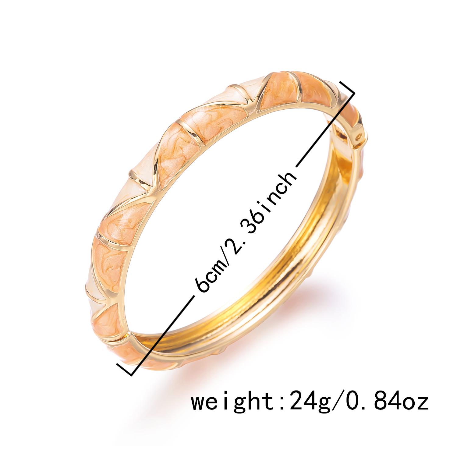 

Vintage Enamel Irregular Geometic Bangles for Women Elegant Chunky Wrist Bracelets Vacation Stacked Unique Jewelry Gift