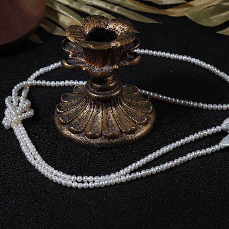 French Classics Irregular Large Pearls Necklace Women Long Sweater Chain Natural Freshwater Pearls