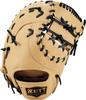 ZETT Soft Baseball First Base Soft Pastel Brown X Black BRFB35513F Mitt, Steer, Left-Handed Throw, (3219)