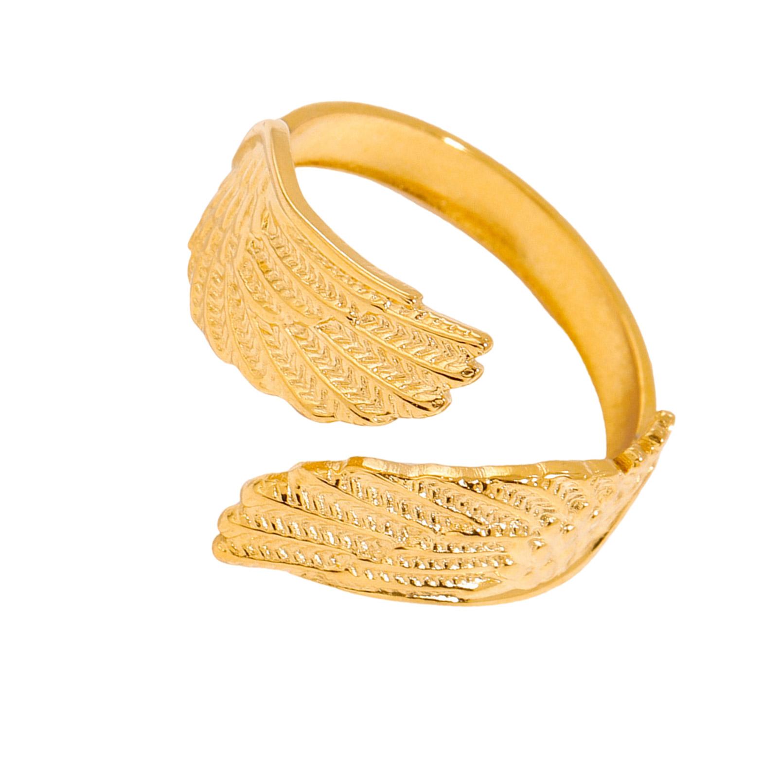 

Practical Sturdy Stainless Steel Vintage Rings Featuring Doves Wing Designs Decoration for Fashion Enthusiasts 1