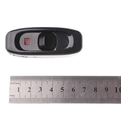 Appliance Black 10A 110 250V Desk Light on/Off Indicator Cord Switch LED Inline