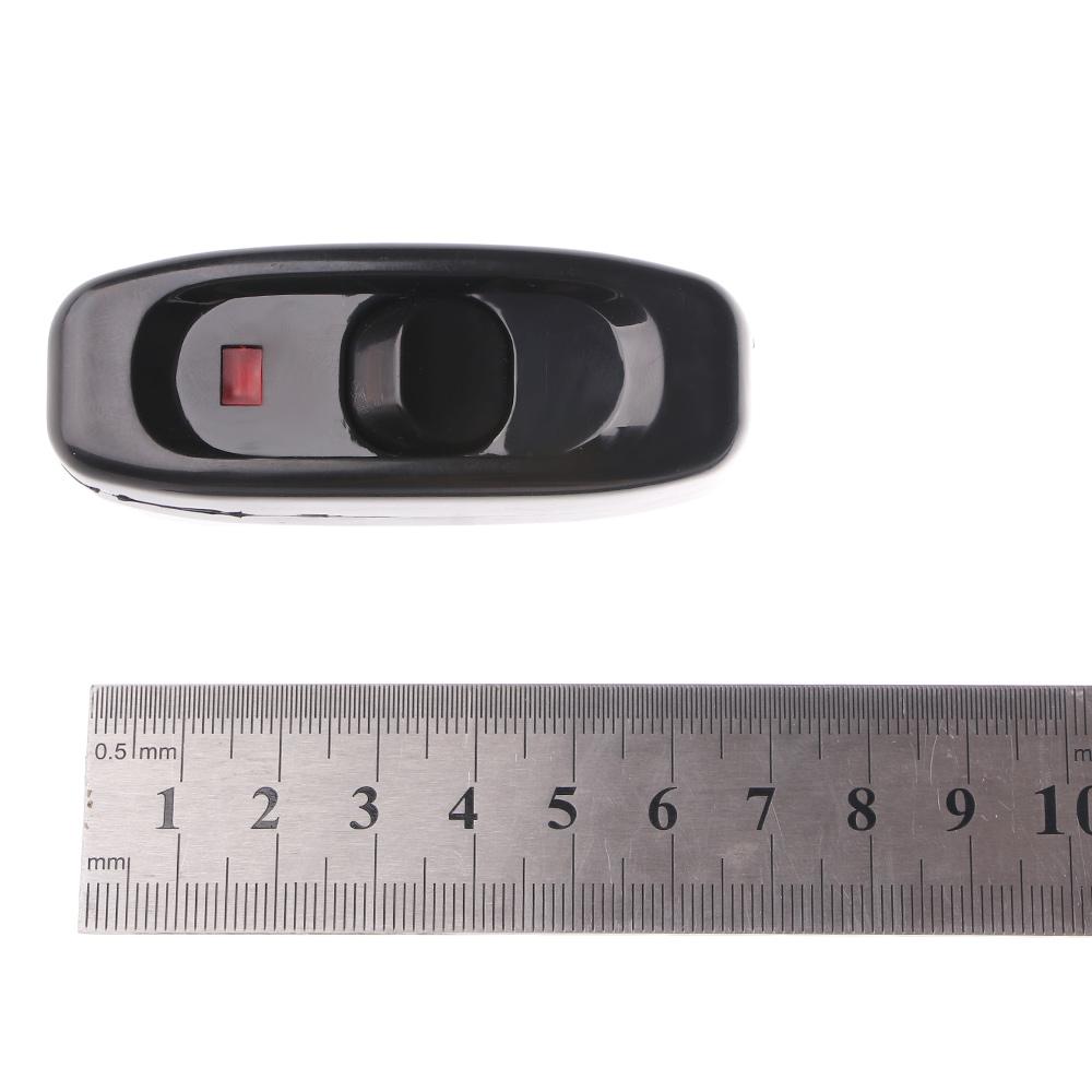 Feed-Through White 10A Table Lamp 110 250V on/Off Inline LED Indicator Cord Switch