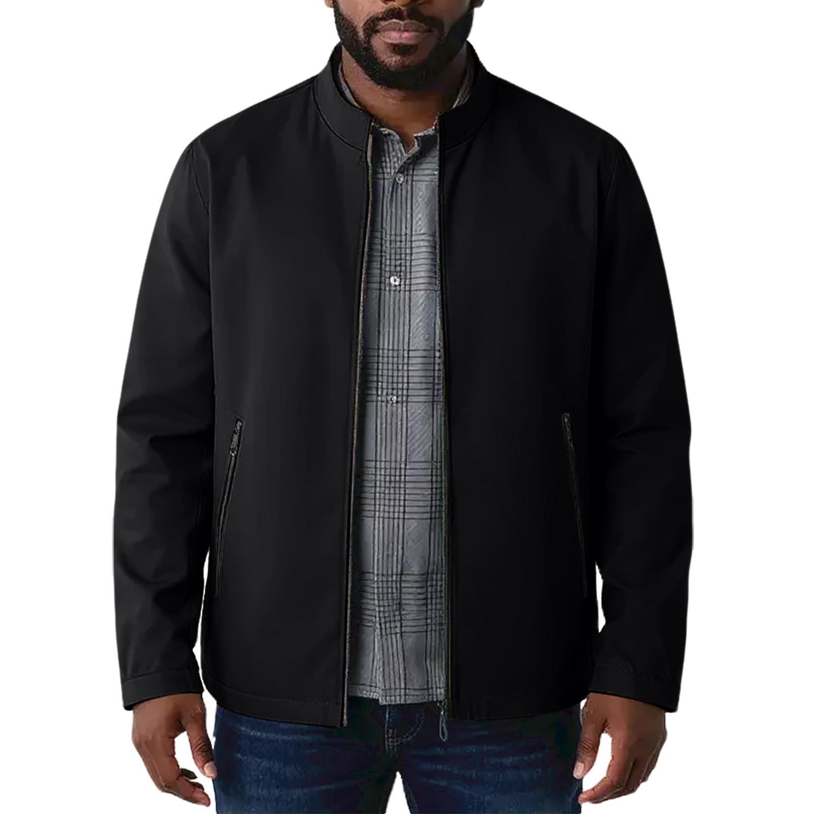 

Men s Casual Jacket, Flight Suit, Windproof Coat, Casual Versatile Jacket M чорний