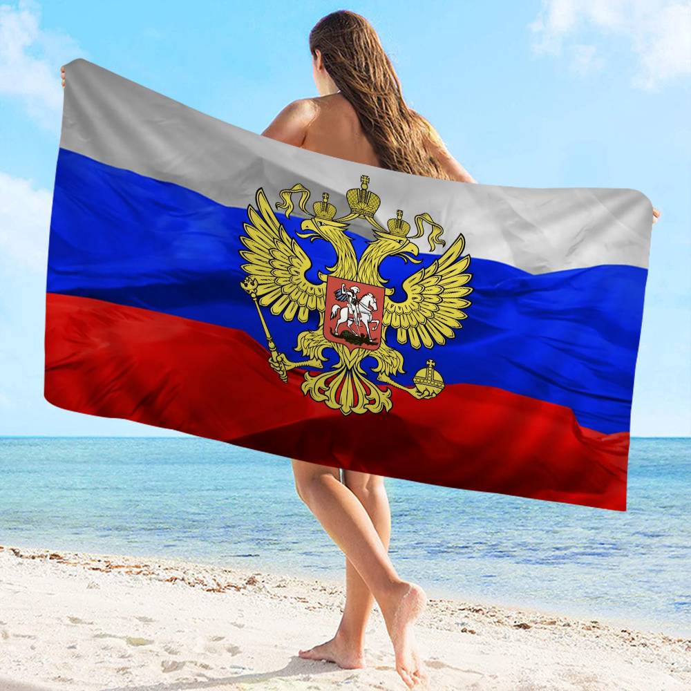 classic Russia flag Microfiber Beach Towel Absorbent Quick dry Soft Yoga Swimming Resort Mountain Climbing Towel