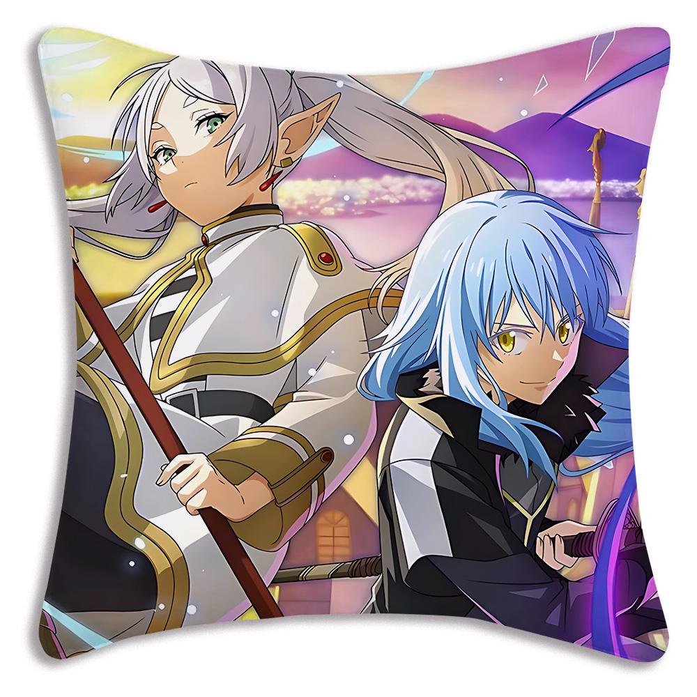 Anime C-Cowboy Bebops Pillow Covers Cartoon Sofa Decorative Home Double-sided Printing Short Plush Cute Cushion Cover