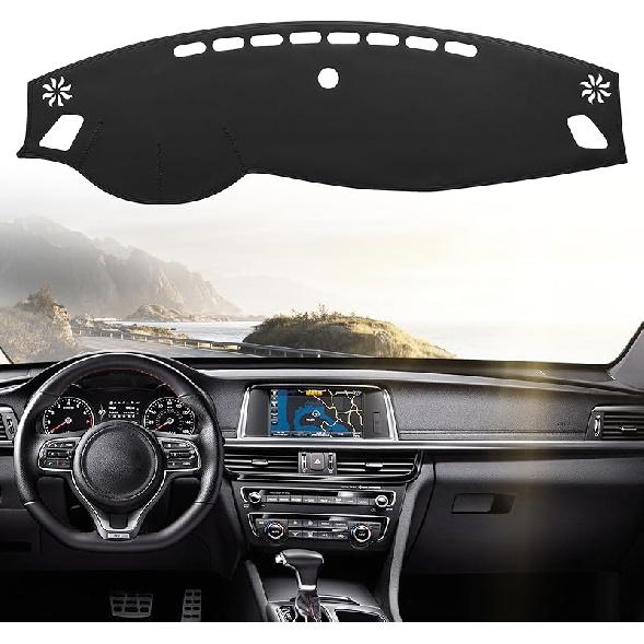 Leather Dashboard Dash Cover Mat Carpet PU Compatible With - Chevrolet Silverado&GMC Sierra 1500/2500HD/3500HD(Non-Compatible Hyundai Sonata NF)