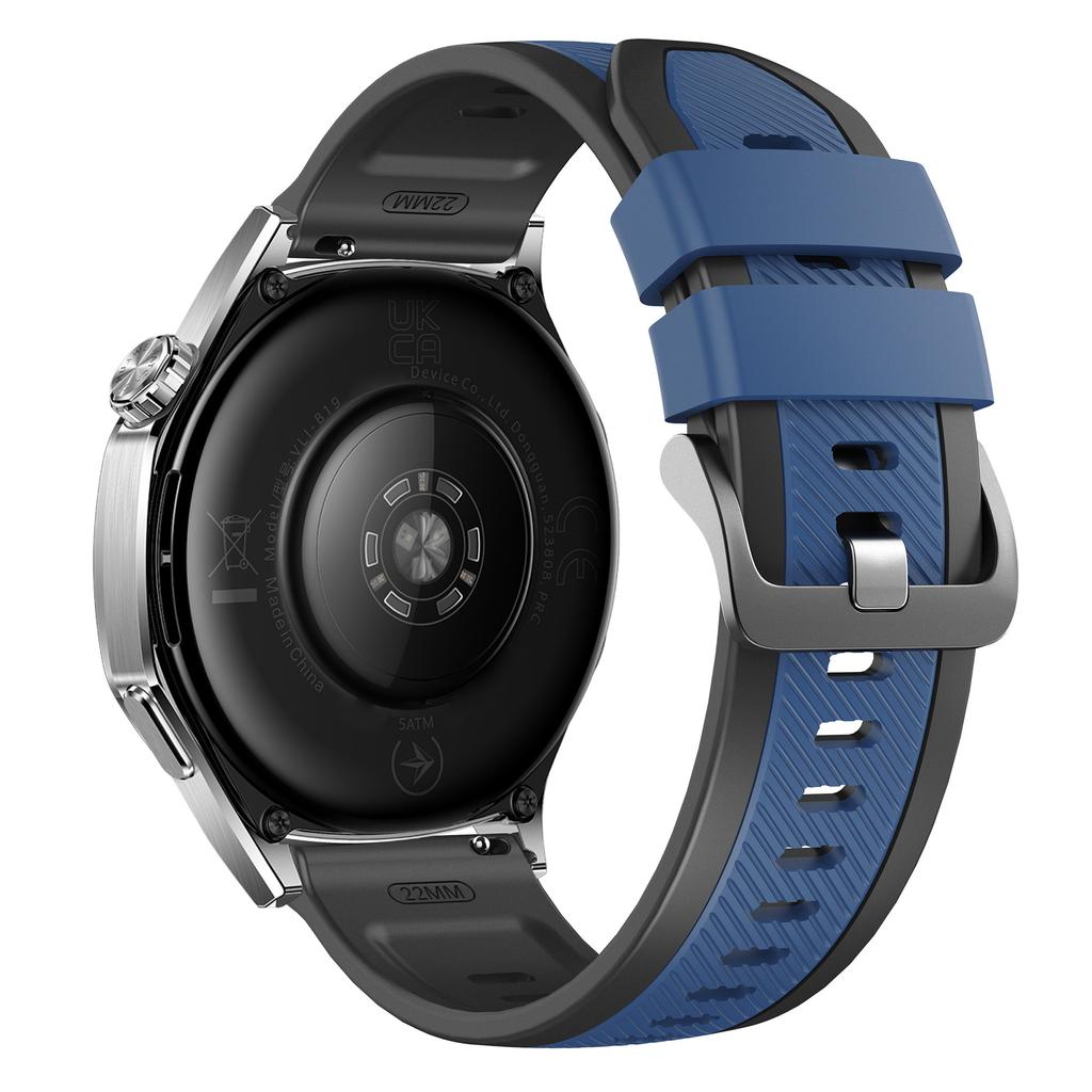 22-мм твіловий ремінець для годинника Huawei Watch GT 6/5/5 Pro/4 46 мм, двоколірний силіконовий ремінець, швидке зняття