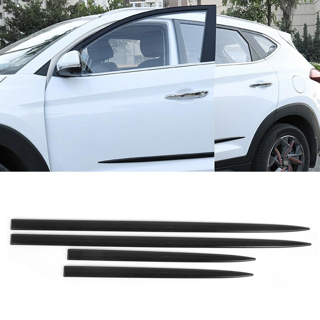 Body Side Trim Waterproof Bright Black  Door Protector Auto Modification Exterior Belt Body Side Molding Door Trim