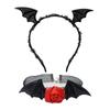 Mesh Headband Necklace Set Flower Halloween Hair Hoop Fashion Bat Wings Hairband  Girls